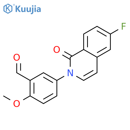 Benzaldehyde, 5-(6-fluoro-1-oxo-2(1H)-isoquinolinyl)-2-methoxy- structure