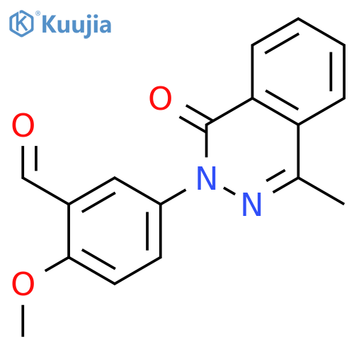 BENZALDEHYDE, 2-METHOXY-5-(4-METHYL-1-OXO-2(1H)-PHTHALAZINYL)- structure