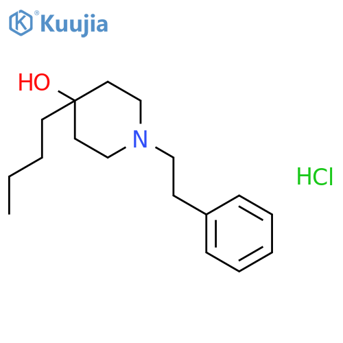 4-PIPERIDINOL, 4-BUTYL-1-(2-PHENYLETHYL)-, HYDROCHLORIDE structure