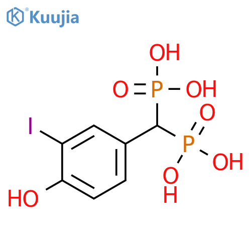 PHOSPHONIC ACID, [(4-HYDROXY-3-IODOPHENYL)METHYLENE]BIS- structure