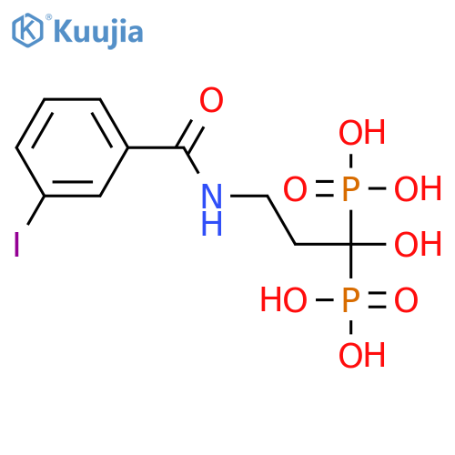 Phosphonic acid, [1-hydroxy-3-[(3-iodobenzoyl)amino]propylidene]bis- structure