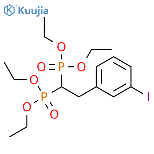 PHOSPHONIC ACID, [2-(3-IODOPHENYL)ETHYLIDENE]BIS-, TETRAETHYL ESTER structure