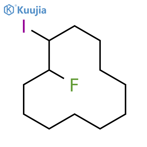 Cyclododecane, 1-fluoro-2-iodo- structure