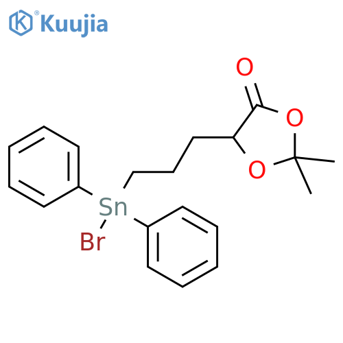 1,3-Dioxolan-4-one, 5-[3-(bromodiphenylstannyl)propyl]-2,2-dimethyl- structure