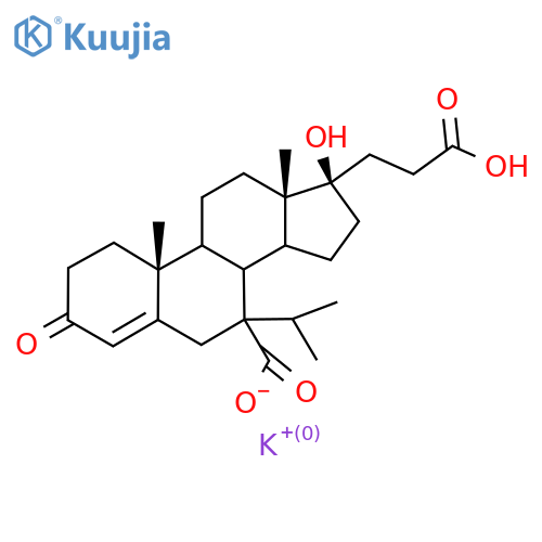 Potassium;(7S,10R,13S,17R)-17-(2-carboxyethyl)-17-hydroxy-10,13-dimethyl-3-oxo-7-propan-2-yl-1,2,6,8,9,11,12,14,15,16-decahydrocyclopenta[a]phenanthrene-7-carboxylate structure