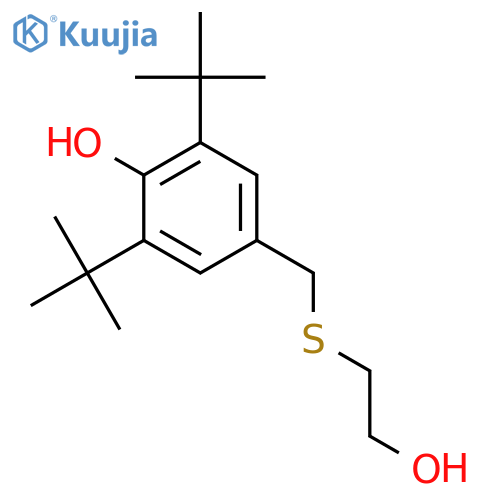 Phenol, 2,6-bis(1,1-dimethylethyl)-4-[[(2-hydroxyethyl)thio]methyl]- structure