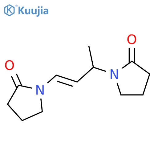 2-Pyrrolidinone, 1,1'-(3-methyl-1-propene-1,3-diyl)bis- (en) structure