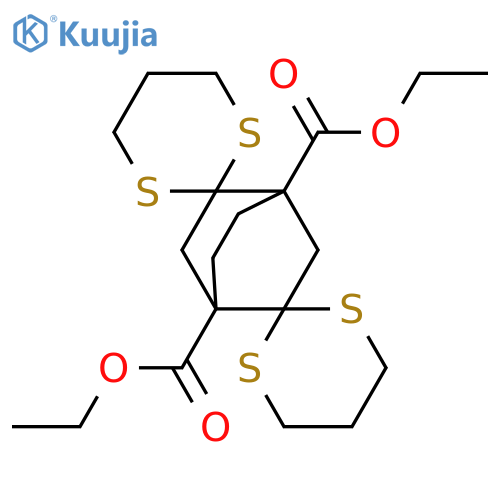 DISPIRO[1,3-DITHIANE-2,2'-BICYCLO[2.2.2]OCTANE-5',2''-[1,3]DITHIANE]-1',4'-DICARBOXYLIC ACID, DIETHYL ESTER structure