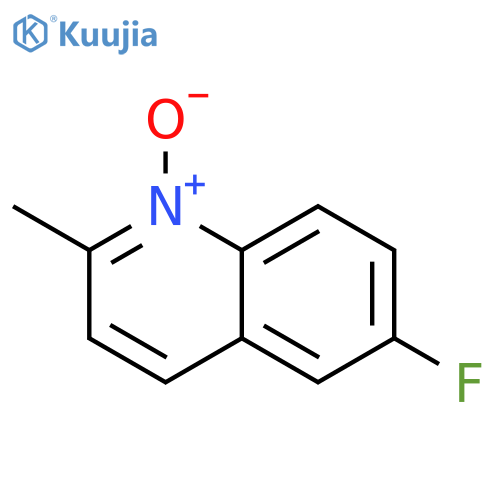 QUINOLINE, 6-FLUORO-2-METHYL-, 1-OXIDE structure