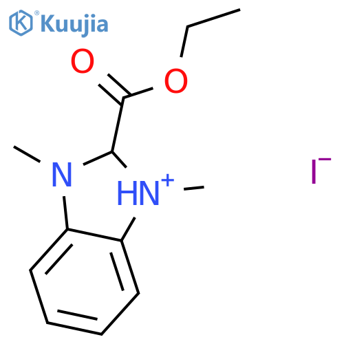 1H-Benzimidazolium, 2-(ethoxycarbonyl)-1,3-dimethyl-, iodide structure