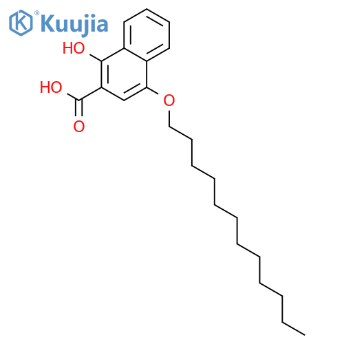 2-NAPHTHALENECARBOXYLIC ACID, 4-(DODECYLOXY)-1-HYDROXY- structure