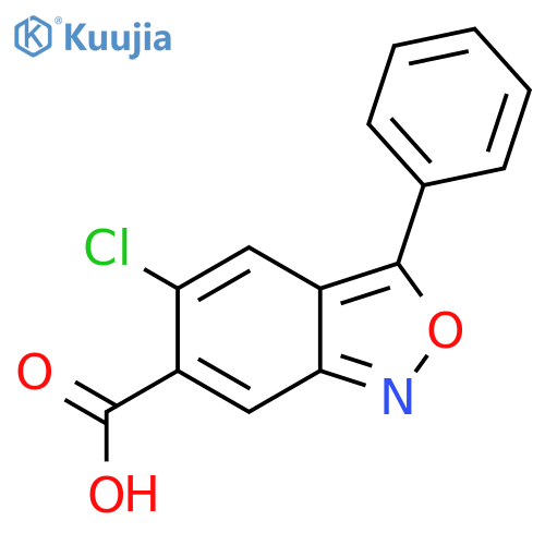5-Chloro-3-phenyl-2,1-benzisoxazole-6-carboxylic acid structure