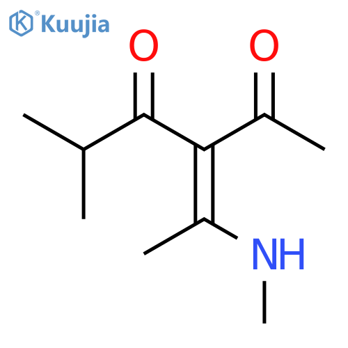 2,4-Hexanedione, 5-methyl-3-[1-(methylamino)ethylidene]-, (3E)- structure