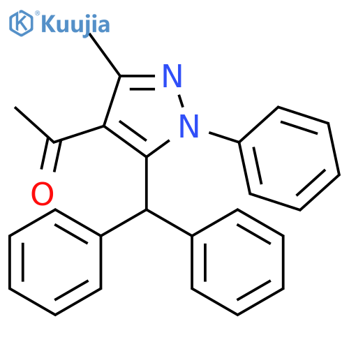 ETHANONE, 1-[5-(DIPHENYLMETHYL)-3-METHYL-1-PHENYL-1H-PYRAZOL-4-YL]- structure