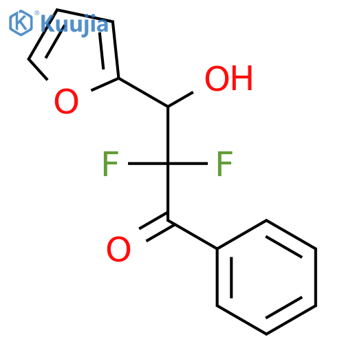 1-PROPANONE, 2,2-DIFLUORO-3-(2-FURANYL)-3-HYDROXY-1-PHENYL- structure