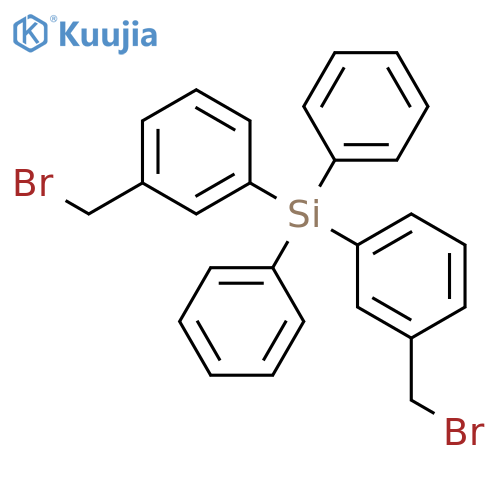 Silane, bis[3-(bromomethyl)phenyl]diphenyl- structure