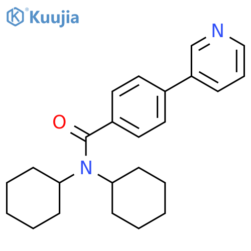 BENZAMIDE, N,N-DICYCLOHEXYL-4-(3-PYRIDINYL)- structure