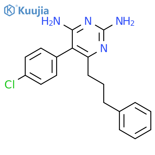 2,4-Pyrimidinediamine, 5-(4-chlorophenyl)-6-(3-phenylpropyl)- structure