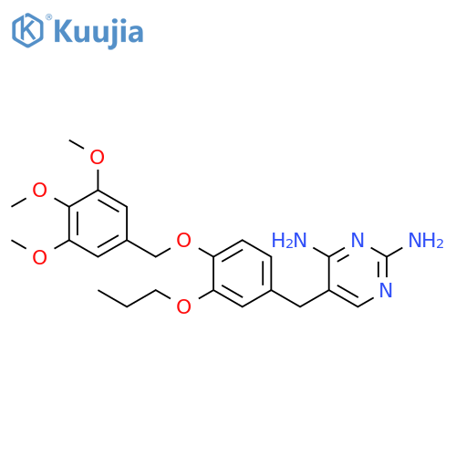 2,4-Pyrimidinediamine, 5-[[3-propoxy-4-[(3,4,5-trimethoxyphenyl)methoxy]phenyl]methyl]- structure