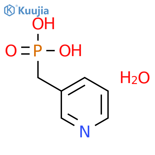 Phosphonic acid, (3-pyridinylmethyl)-, monohydrate structure
