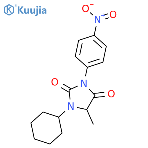2,4-Imidazolidinedione, 1-cyclohexyl-5-methyl-3-(4-nitrophenyl)- structure