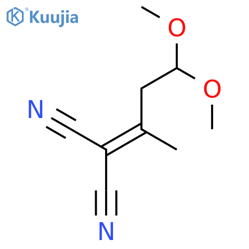 4,4-Dicyano-3-methyl-3-butenal dimethyl acetal structure