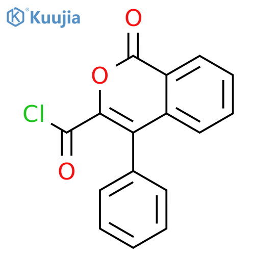 1-Oxo-4-phenyl-1H-2-benzopyran-3-carbonyl chloride structure