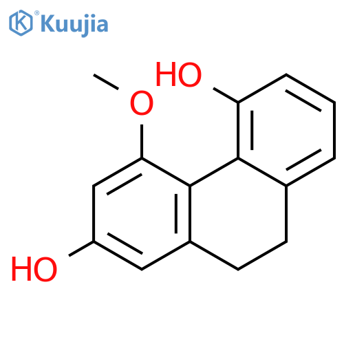 2,5-dihydroxy-4-methoxy-9,10-dihydrophenanthrene structure