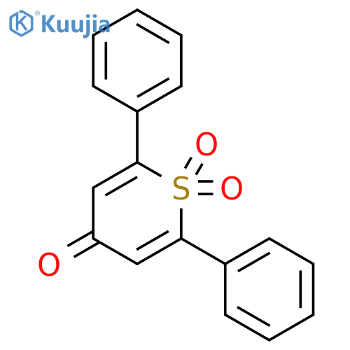 4H-Thiopyran-4-one,2,6-diphenyl-, 1,1-dioxide structure