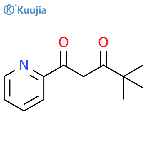 4,4-dimethyl-1-(pyridin-2-yl)pentane-1,3-dione structure