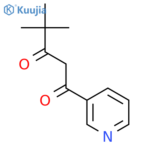 4,4-dimethyl-1-(pyridin-3-yl)pentane-1,3-dione structure