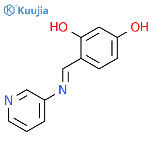 1,3-BENZENEDIOL, 4-[(3-PYRIDINYLIMINO)METHYL]- structure