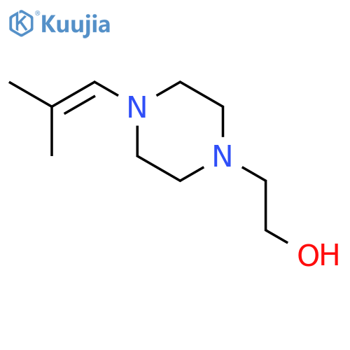 1-Piperazineethanol, 4-(2-methyl-1-propenyl)- structure