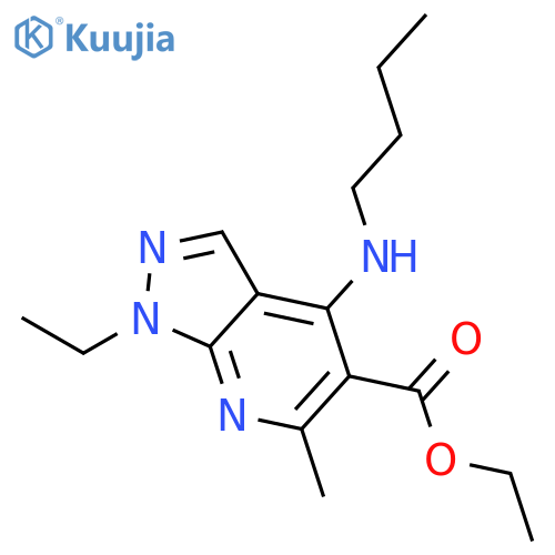 4-(BUTYLAMINO)-1-ETHYL-6-METHYL 1H-PYRAZOLO[3,4B]PYRIDINE-5-ETHYLCARBOXYLATE HYDROCHLORIDE structure
