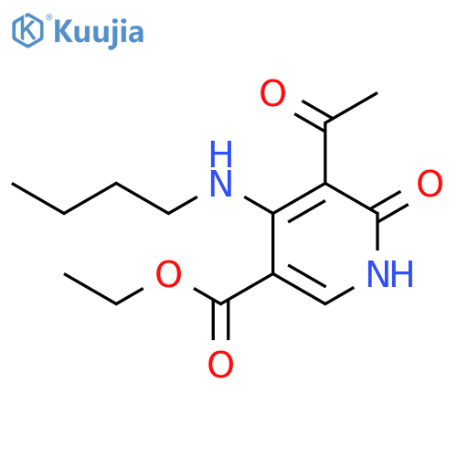 Ethyl 5-acetyl-4-(butylamino)-6-oxo-1h-pyridine-3-carboxylate structure