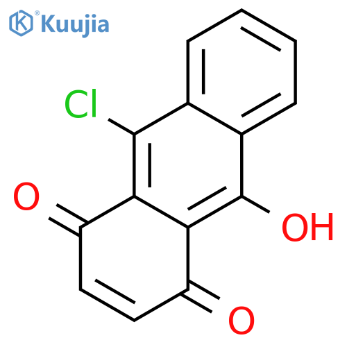 9-chloro-10-hydroxyanthracene-1,4-dione structure