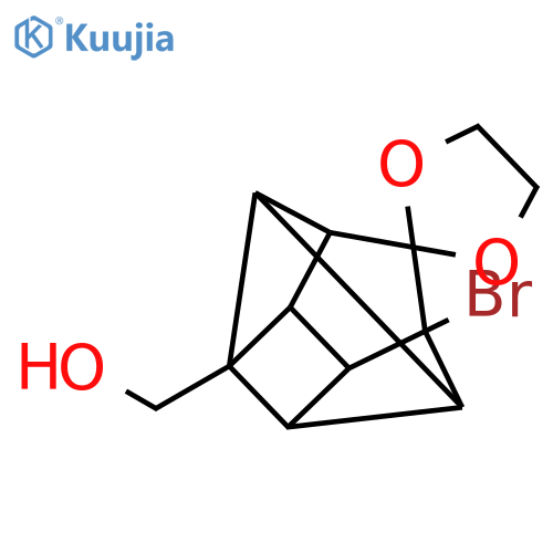 SPIRO[1,3-DIOXOLANE-2,9'-PENTACYCLO[4.3.0.02,5.03,8.04,7]NONANE]-4'-METHANOL, 1'-BROMO- structure