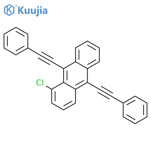 1-Chloro-9,10-bis(2-phenylethynyl)anthracene structure