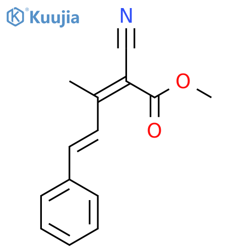 2,4-PENTADIENOIC ACID, 2-CYANO-3-METHYL-5-PHENYL-, METHYL ESTER structure