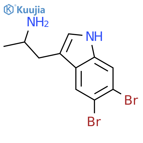 2-(5,6-dibromo-1H-indol-3-yl)-N-methylethanamine structure