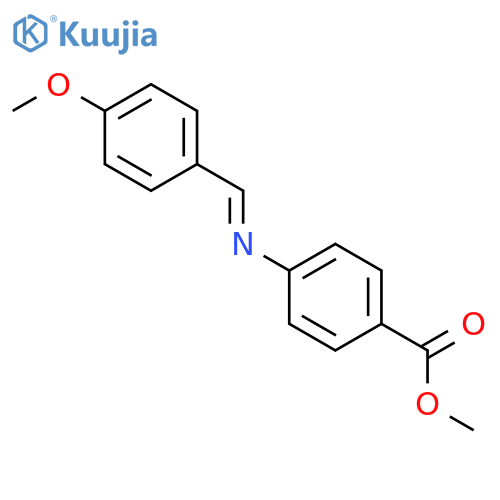 Benzoic acid,4-[[(4-methoxyphenyl)methylene]amino]-, methyl ester structure