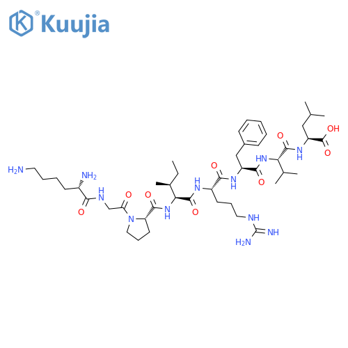 L-LEUCINE, L-LYSYLGLYCYL-L-PROLYL-L-ISOLEUCYL-L-ARGINYL-L-PHENYLALANYL-L-VALYL- structure