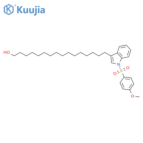 1H-Indole-3-hexadecanol, 1-[(4-methoxyphenyl)sulfonyl]- structure