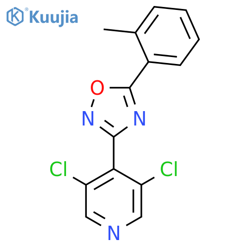 Pyridine, 3,5-dichloro-4-[5-(2-methylphenyl)-1,2,4-oxadiazol-3-yl]- structure