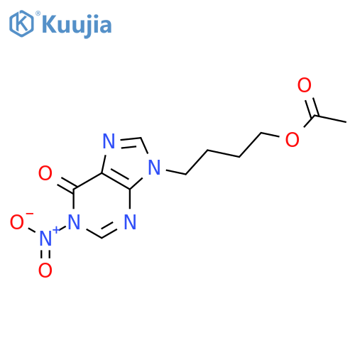 6H-Purin-6-one, 9-[4-(acetyloxy)butyl]-1,9-dihydro-1-nitro- structure