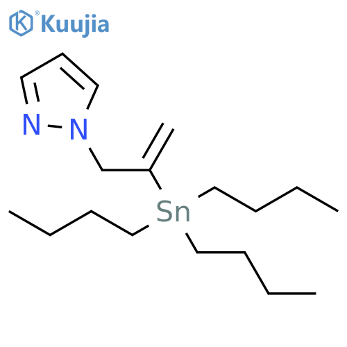 1H-Pyrazole, 1-[2-(tributylstannyl)-2-propenyl]- structure