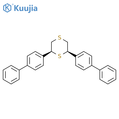 1,4-Dithiane, 2,6-bis[1,1'-biphenyl]-4-yl-, (2R,6S)-rel- structure