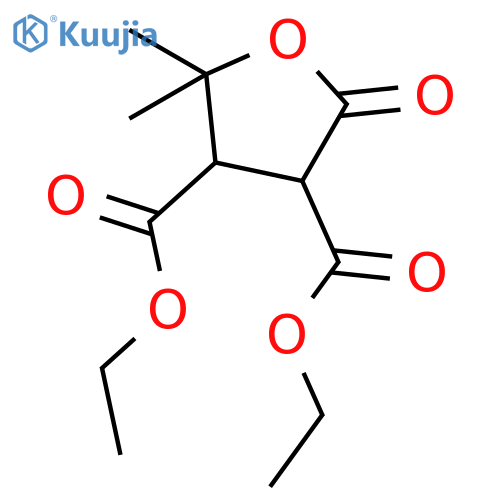 3,4-Furandicarboxylic acid, tetrahydro-2,2-dimethyl-5-oxo-, diethyl ester structure