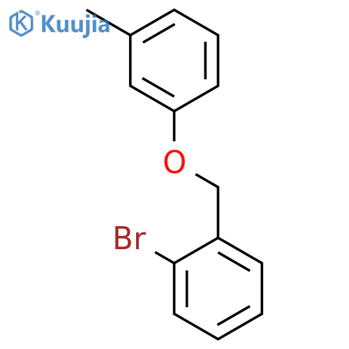 Benzene, 1-bromo-2-[(3-methylphenoxy)methyl]- structure