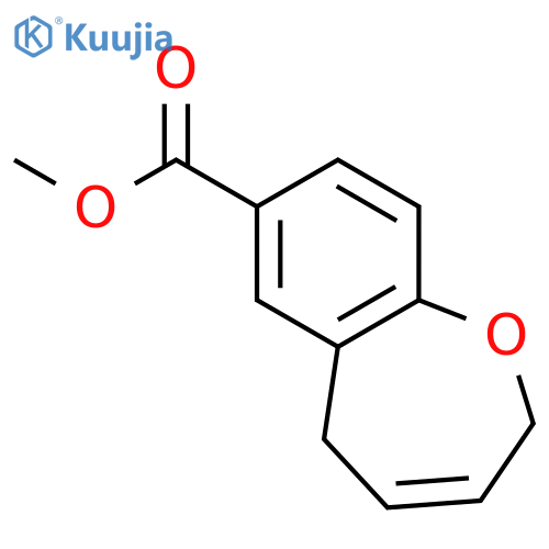 1-Benzoxepin-7-carboxylic acid, 2,5-dihydro-, methyl ester structure